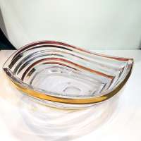 Luxury High Quality Wave Series  Unique Decorative Glass Fruit Bowl