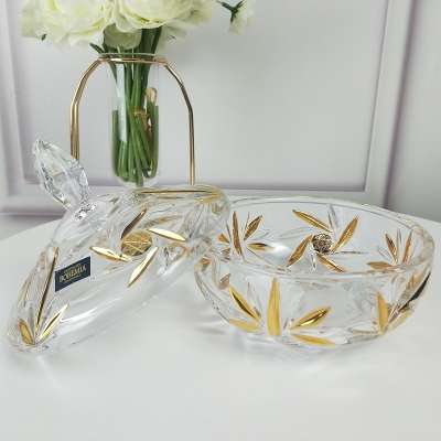 Wholesale Glass Jar Containers With Lids/Windmill Bohemia Crystal Glass Candy Jar