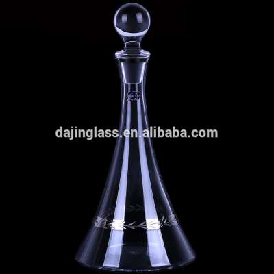 Crystalex bohemia crystal glass wine decanter and whiskey decanter in platinum pattern