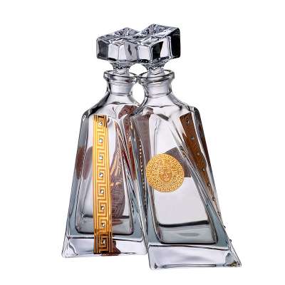 Gold Bohemia Lover Decanters Drinking Whiskey Crystal Decanters